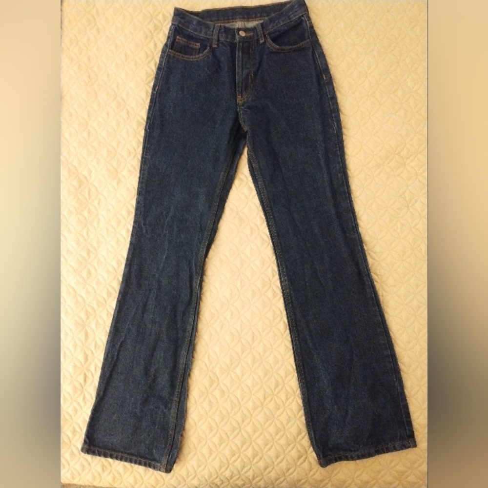 J Galt Shanghai Brandy Melville Mom Jeans 100% Cotton Size S Dark Wash Y2K